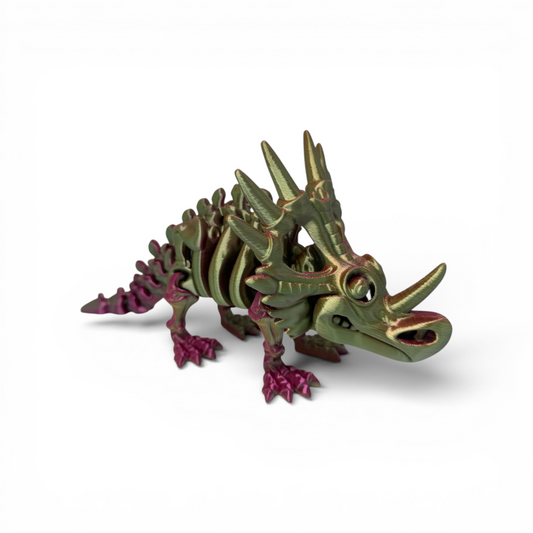 Styracosaurus Articulado – Dinosaurio Flexible 3D