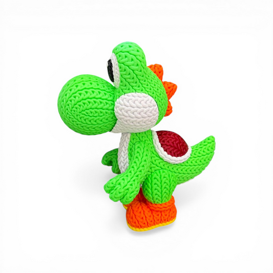 Figura Crochet Dinosaurio Verde – Estilo Tejido 3D
