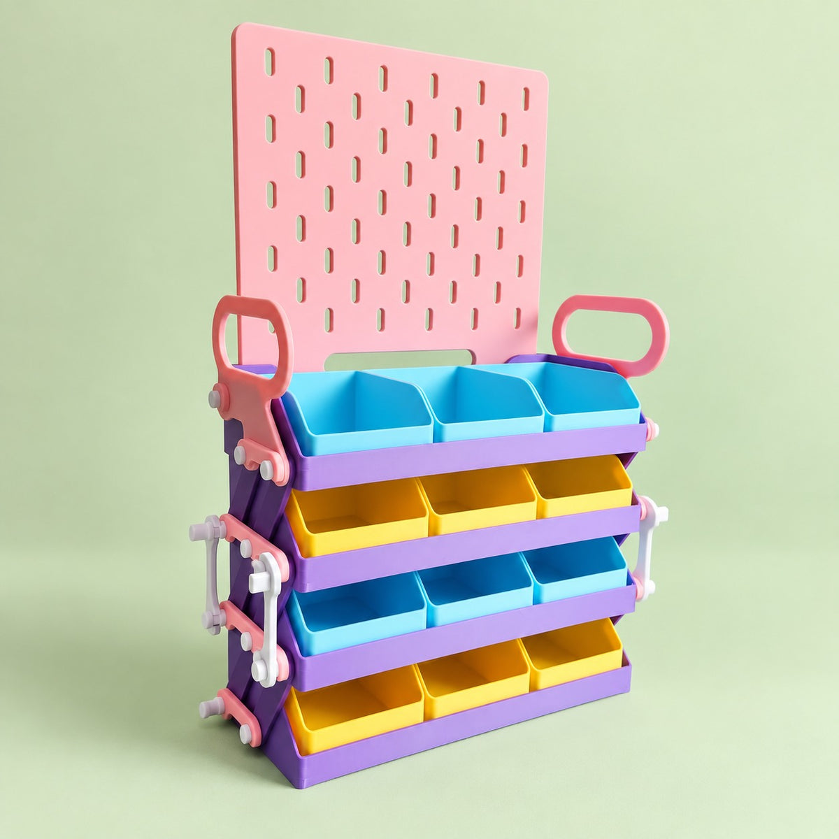 Exhibidor Plegable 4 Niveles + Panel para Colgantes