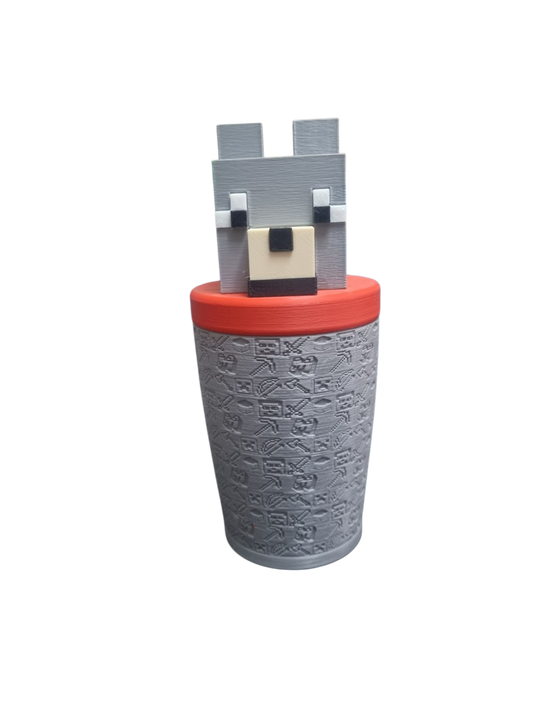 Vasos Minecraft Lobo