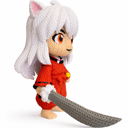 Guerrero Místico Tejido – Figura Decorativa Estilo Crochet Impresa en 3D