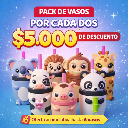 Pack Vasos Temáticos – Ahorra $5.000 por cada 2