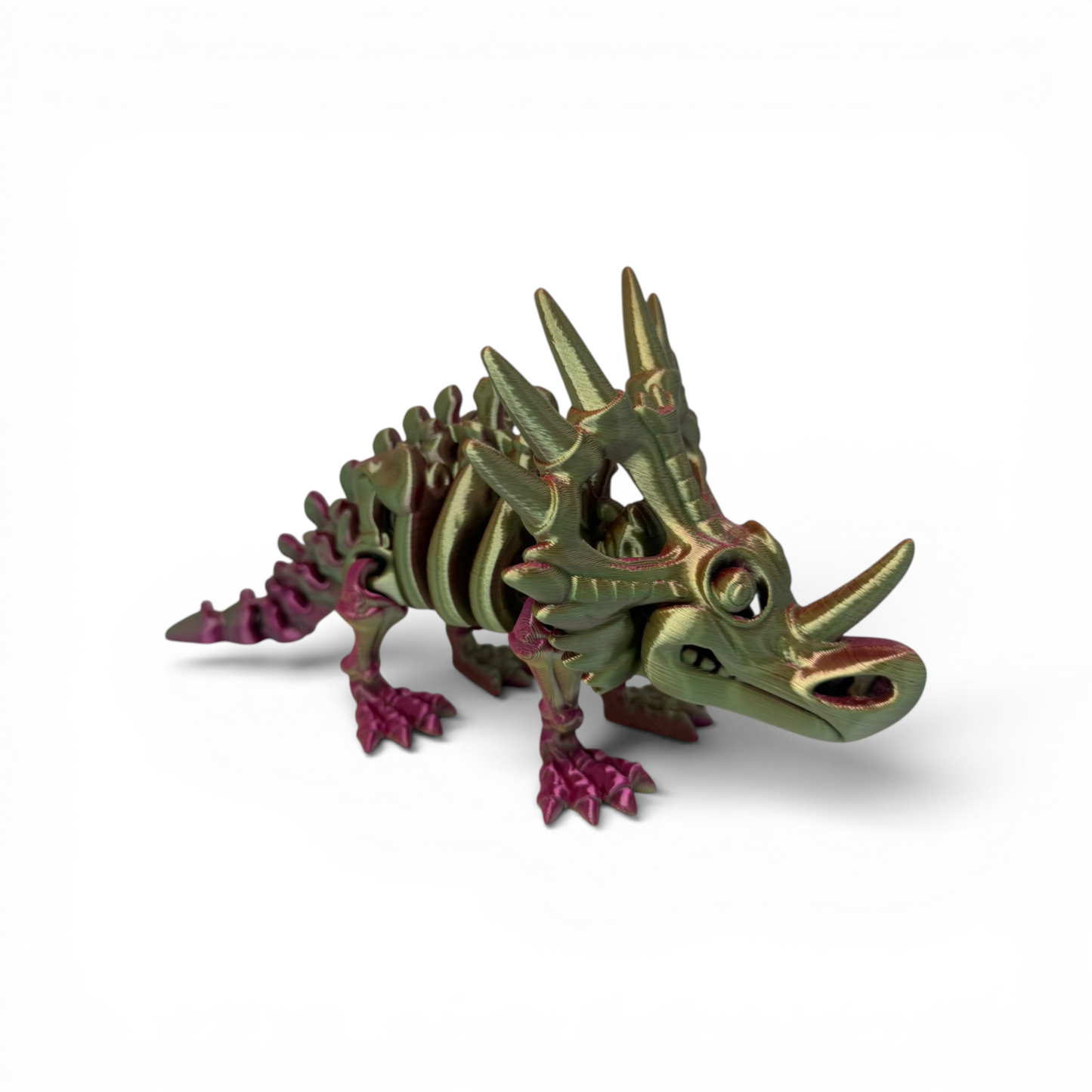 Styracosaurus Articulado – Dinosaurio Flexible 3D