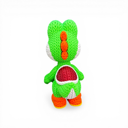 Figura Crochet Dinosaurio Verde – Estilo Tejido 3D