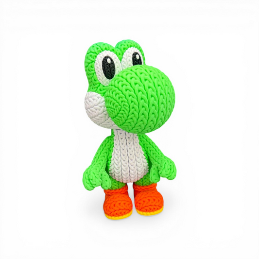 Figura Crochet Dinosaurio Verde – Estilo Tejido 3D