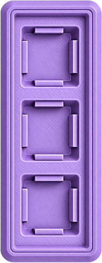3 teclas - 1x3 lila