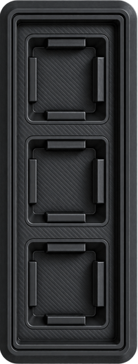 3 teclas - 1x3 negro