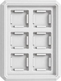 6 teclas - 2x3 blanca