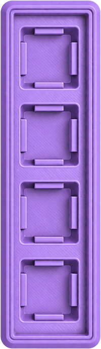 4 teclas - 1x4 lila