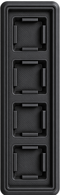 4 teclas - 1x4 negra